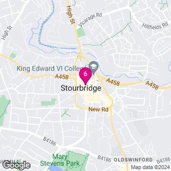 Google Map of Stourbridge Town Hall